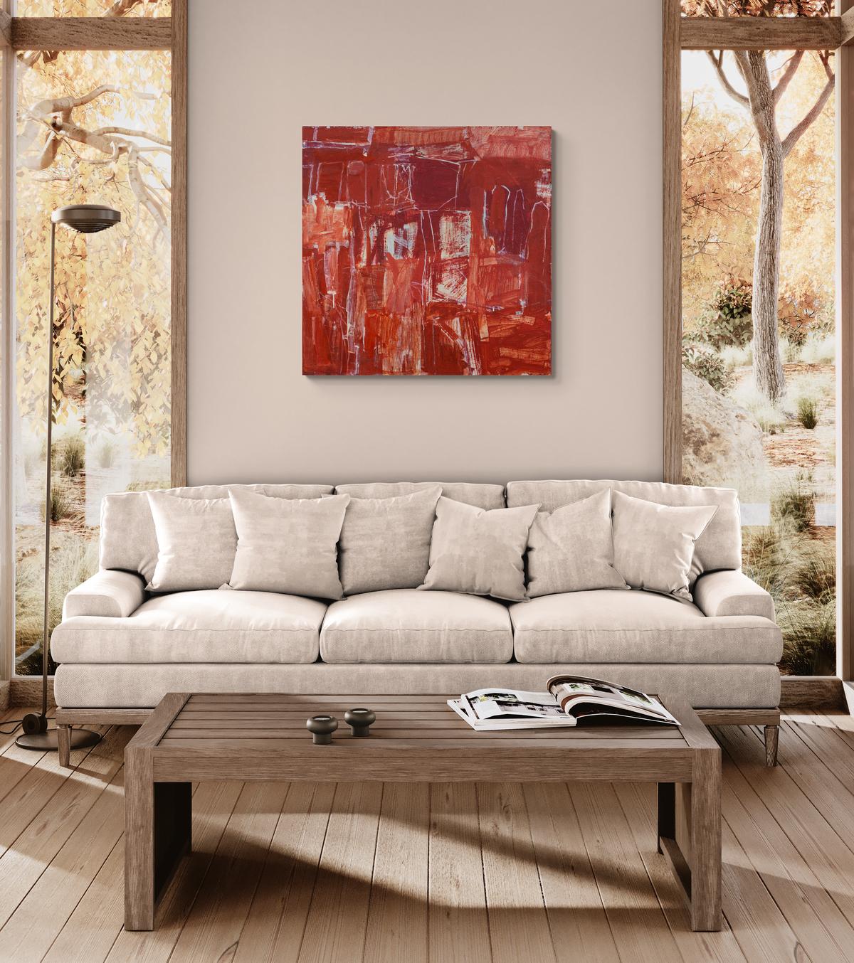 Saudade #3 - contemporáneo, abstracto, técnica mixta y acrílico sobre lienzo en venta 8