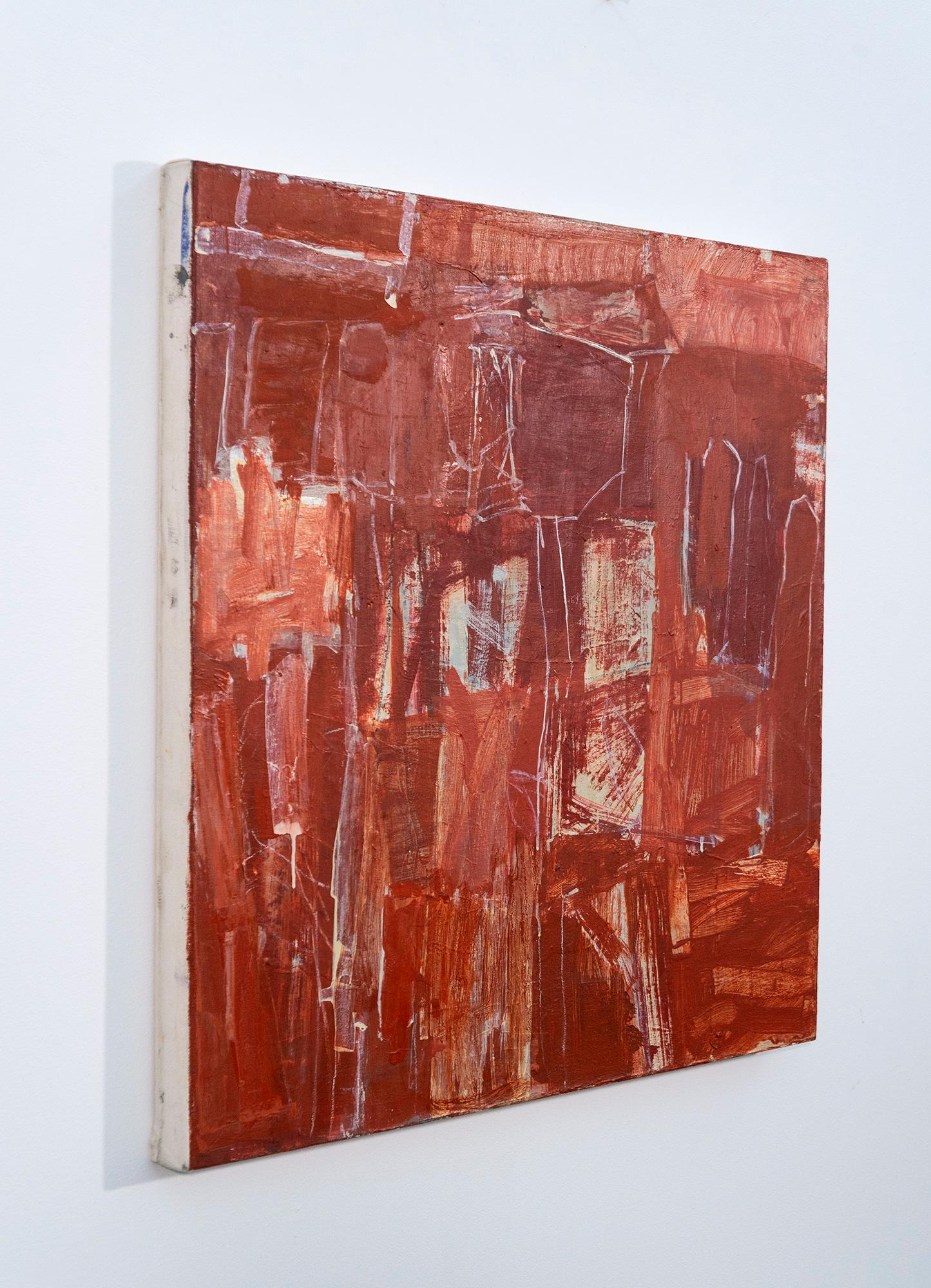 Esta composición abstracta contemporánea de técnica mixta es de color rojo.

La enigmática y lírica obra de arte de Shireen Kamran tiene sus raíces en su propio viaje espiritual y en su rica herencia paquistaní. Esta composición, que forma parte de