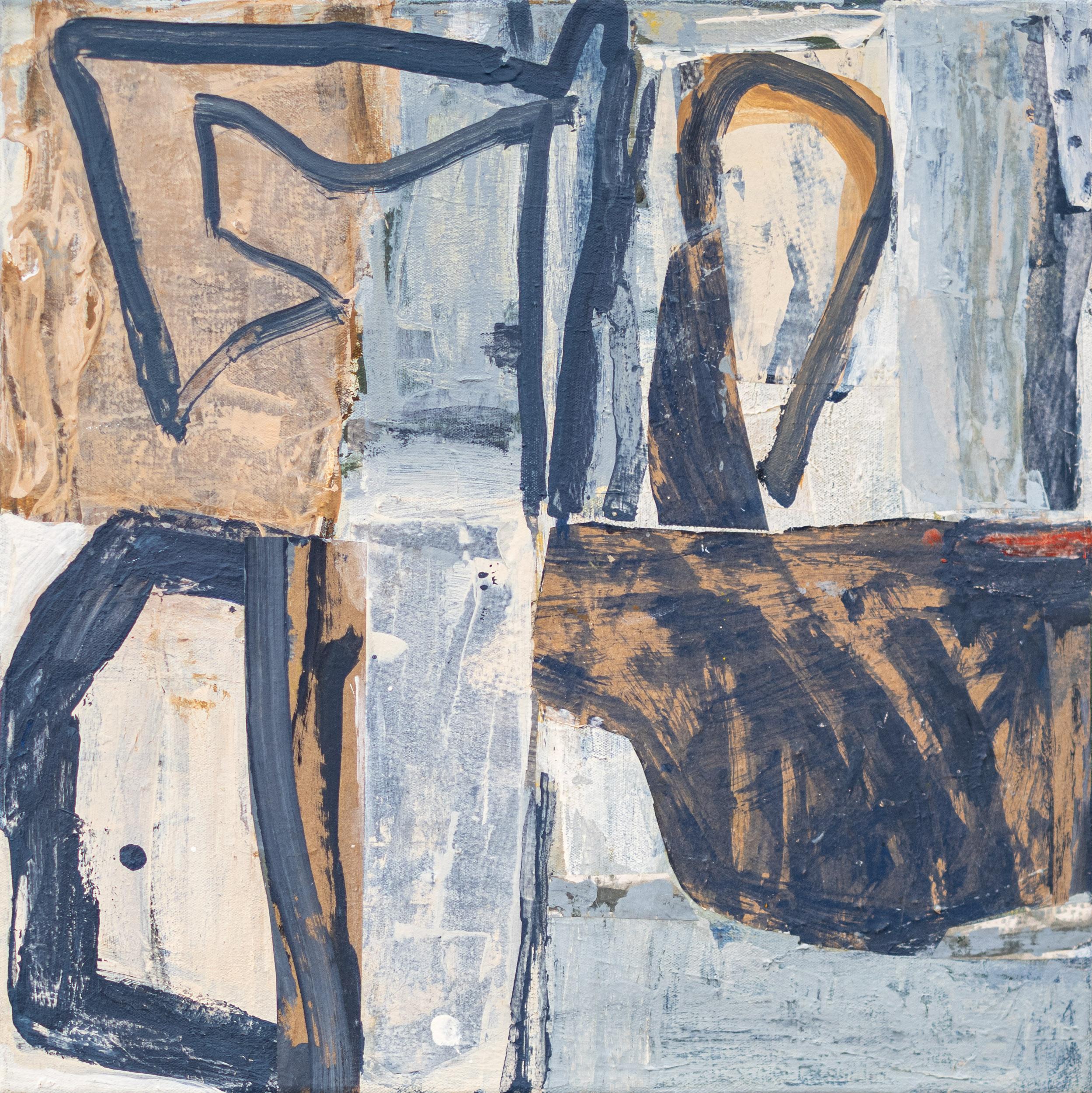 Los Siete Océanos/Haft Qulzum nº 1 - Técnica mixta abstracta sobre lienzo, 2010+