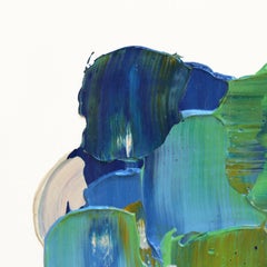 3.8 #4  - Original Impasto Tono Frío Tierra Pintura Texturizada Arte Abstracto sobre Papel