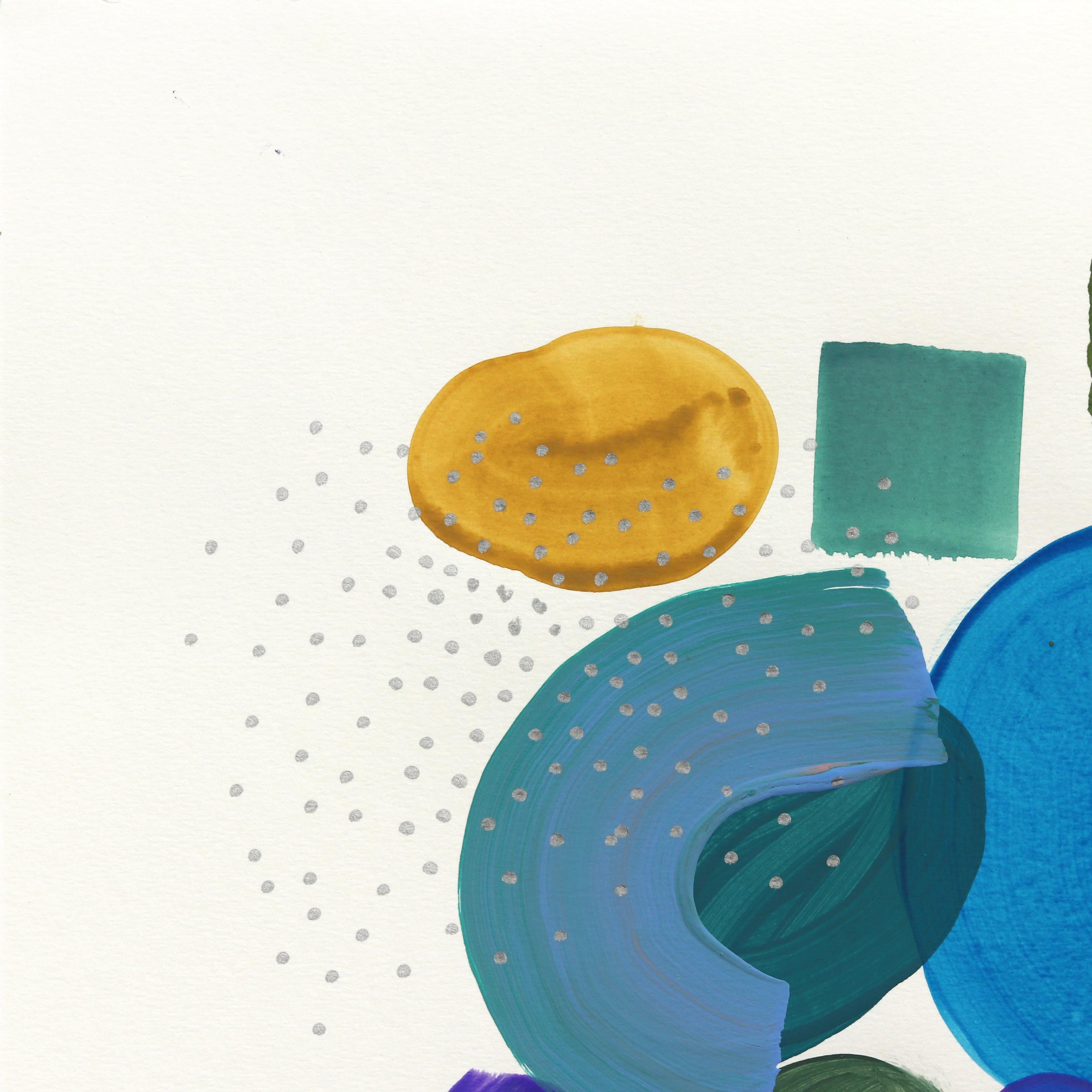 5.28 N. 21 - Pittura astratta eccentrica e colorata su carta - Painting di Shiri Phillips