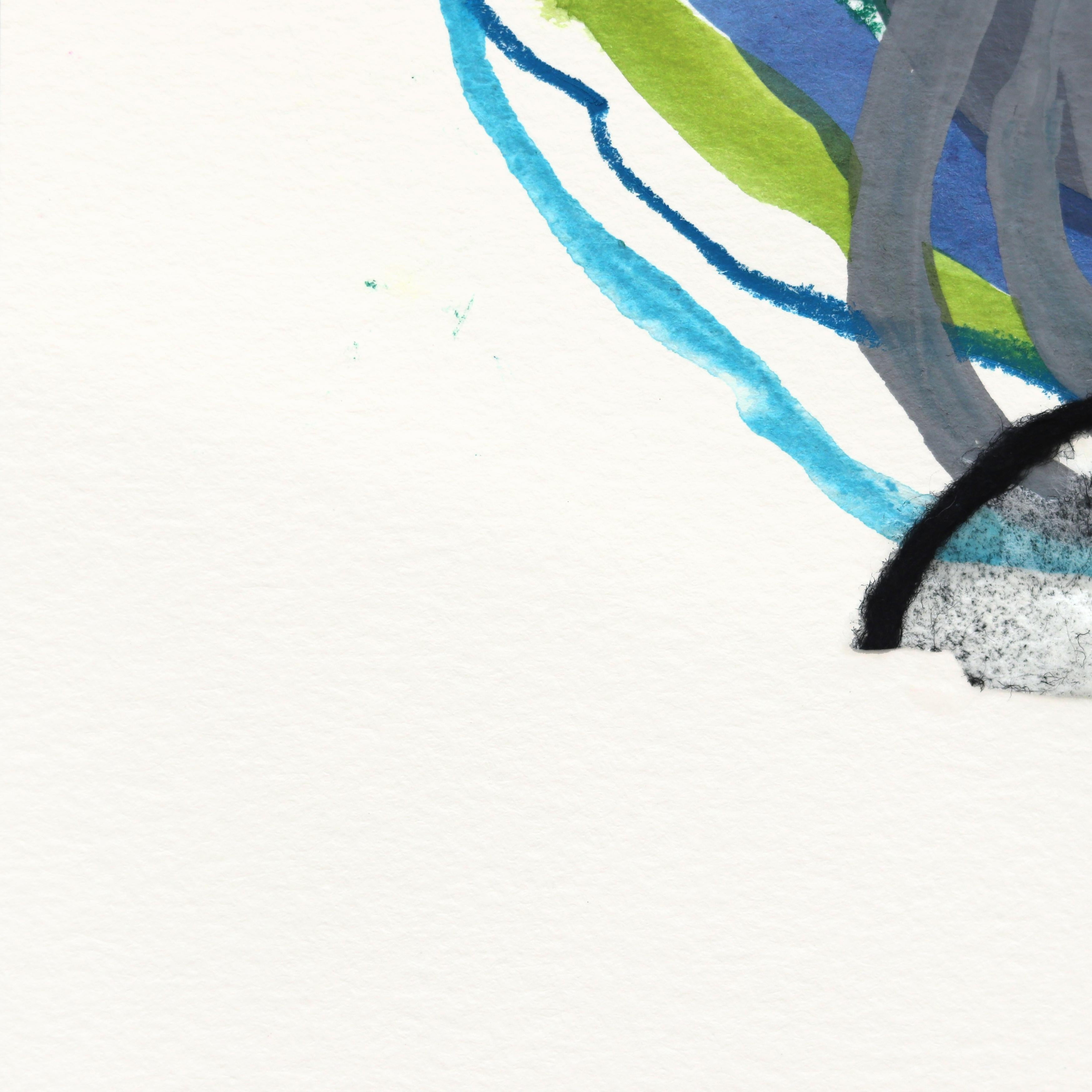 7.10.24 #12 - Pittura astratta colorata ad acquerello minimalista - Abstract Drawing Grigio di Shiri Phillips