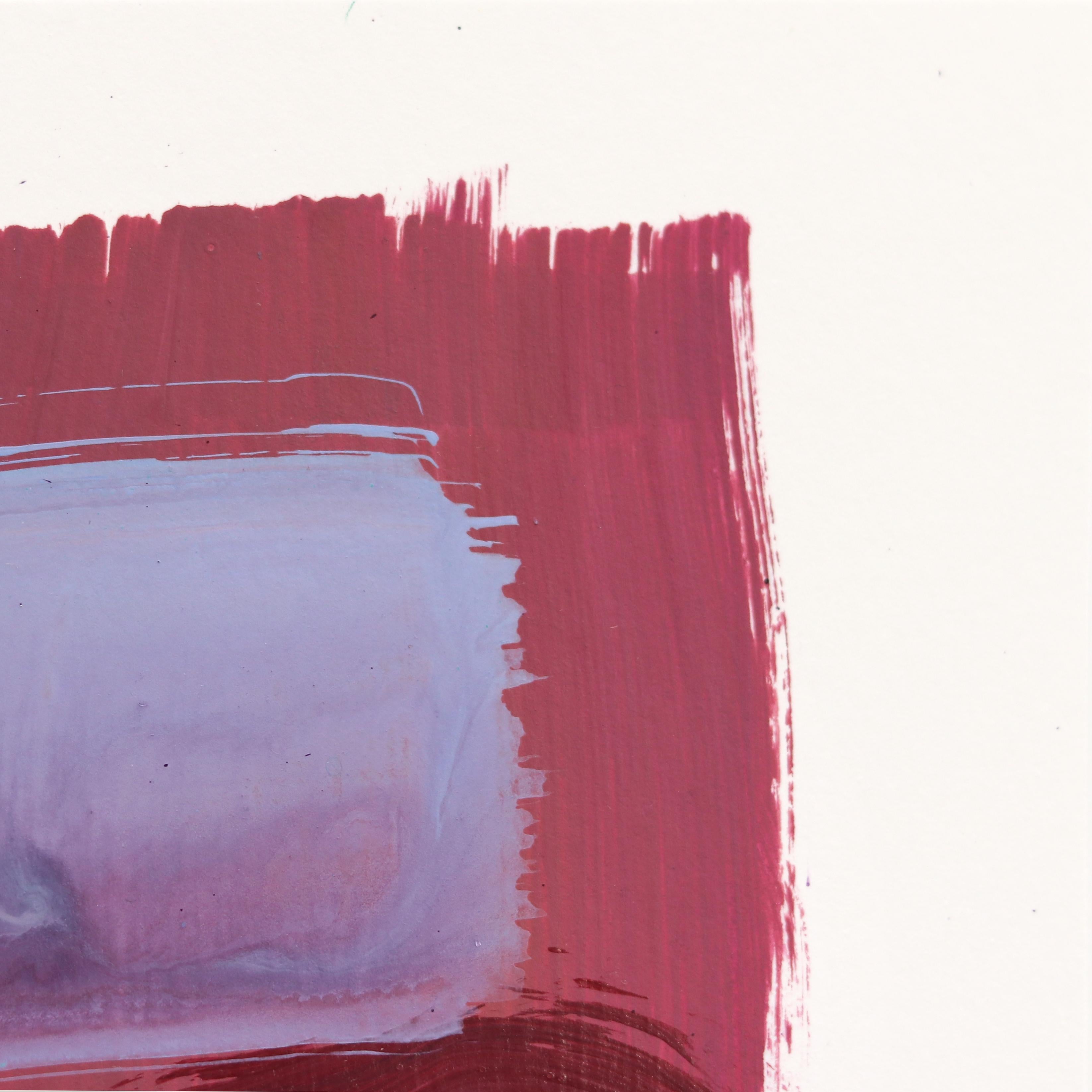 7.10.24 #19 - Pintura abstracta de tonos fríos y colores sobre papel - Painting Abstracto de Shiri Phillips