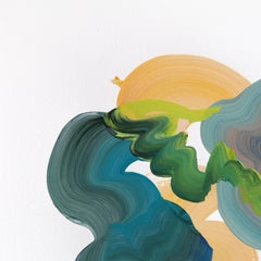 8.19. #6 - Peinture abstraite expressive en techniques mixtes, trempée dans la couleur, sur papier