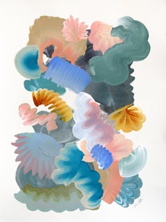 8.19. #7 - Original Muted Tone Expressive Abstract Mixed Media Painting on Paper