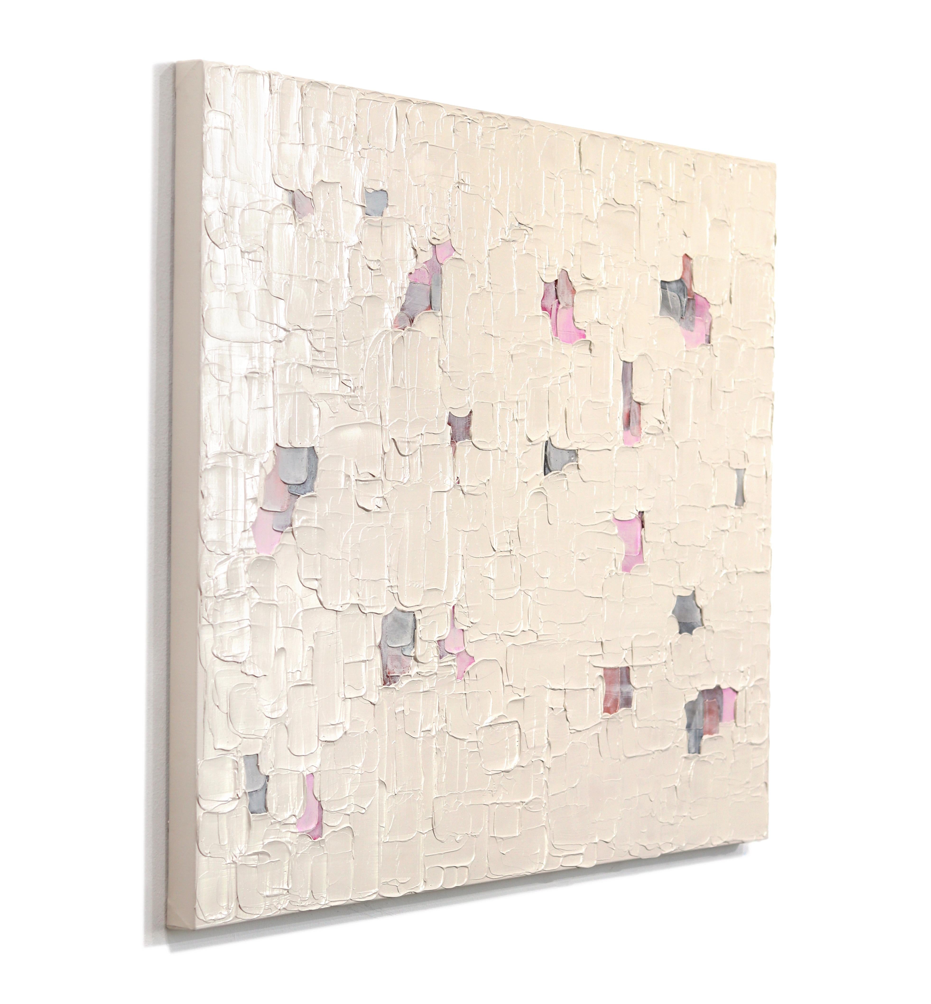 Impasto-painted strokes of bright colors are the framework of artist Shiri Phillips’ abstract artworks. Her paintings are flooded with texture through the layering of acrylic paint in fluent brushstrokes. Inspired by the vibrant surroundings she