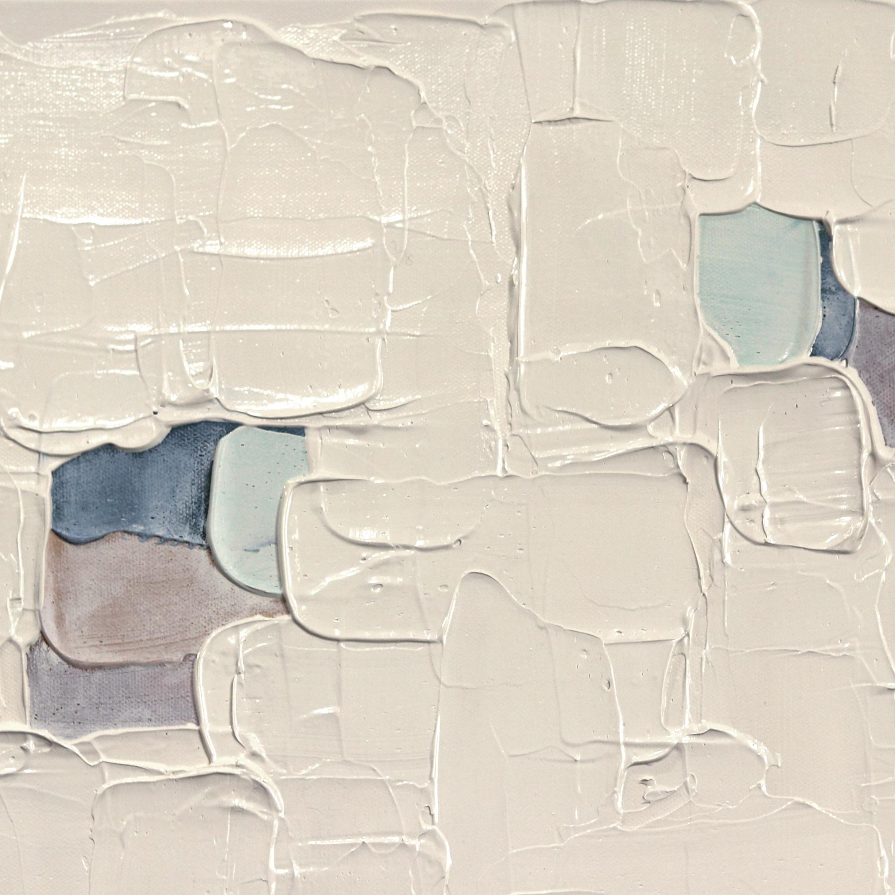 A Look Inside - Impasto Inspired Rhythmic Textural Thick Paint Abstract Artwork For Sale 3