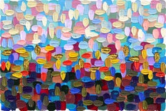 A Moment In Time - Color Drenched Impasto Mixed Media Textural Abstract Painting