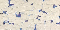 Una nota per la pace - Pittura astratta blu ad impasti spessi