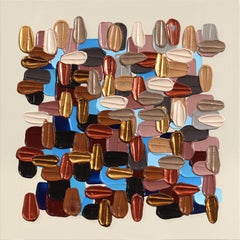 A Touch of Bronze - Impasto Inspired Textural Thick Paint Abstract Artwork