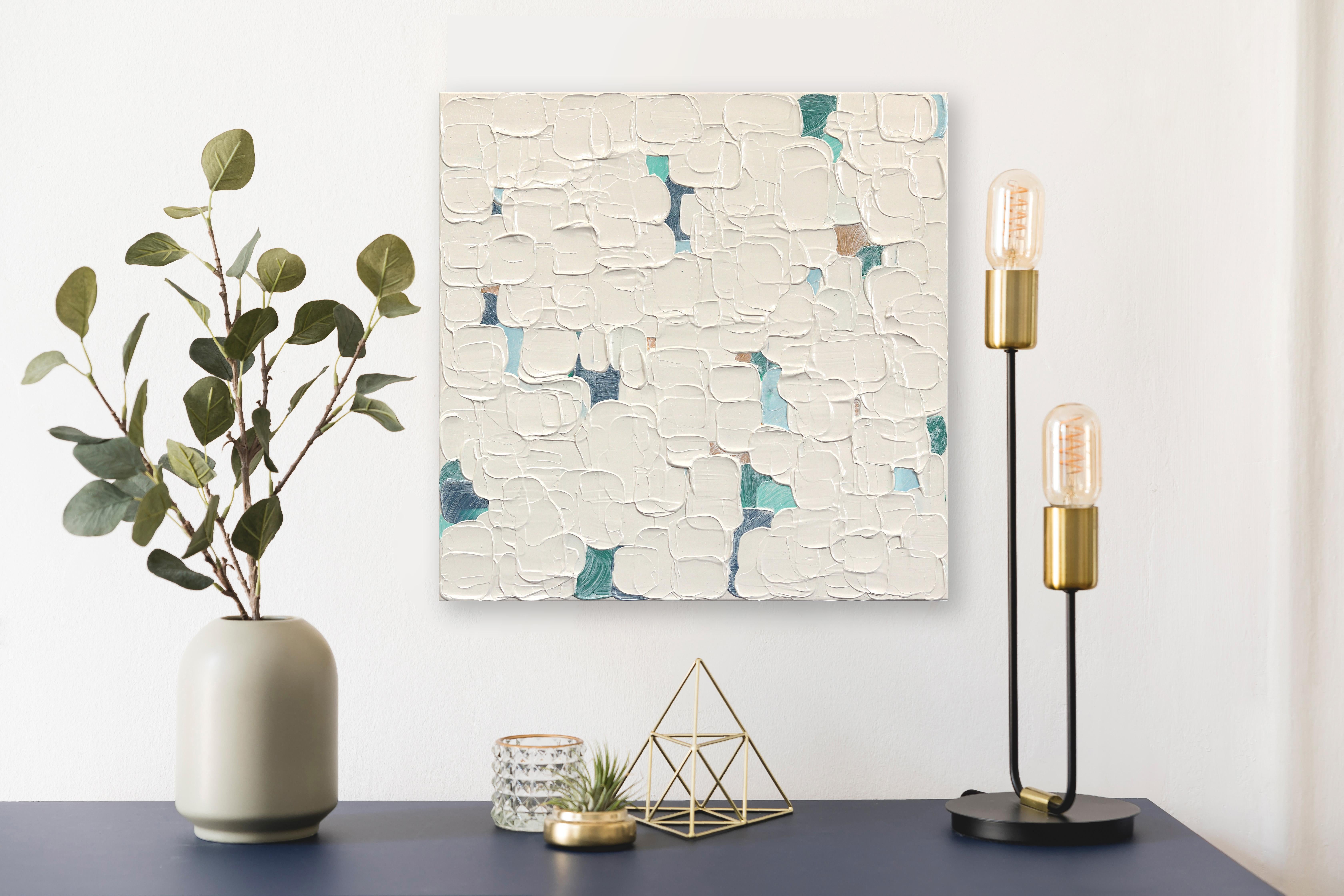 Un muro di speranza - Pittura astratta Greene & Greene Impasto a spessore - Painting di Shiri Phillips