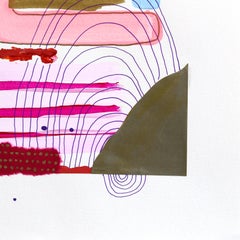 All of It - Original buntes lebhaftes abstraktes gemischtes Medienkunstwerk auf Papier
