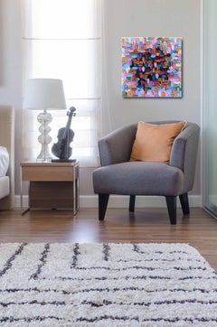 Alone Out There - Original Impasto Acrylic Colorful Textural Abstract Painting
