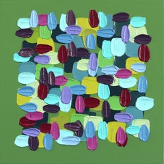 Apple Green - Impasto Thick Paint Green Abstract Painting
