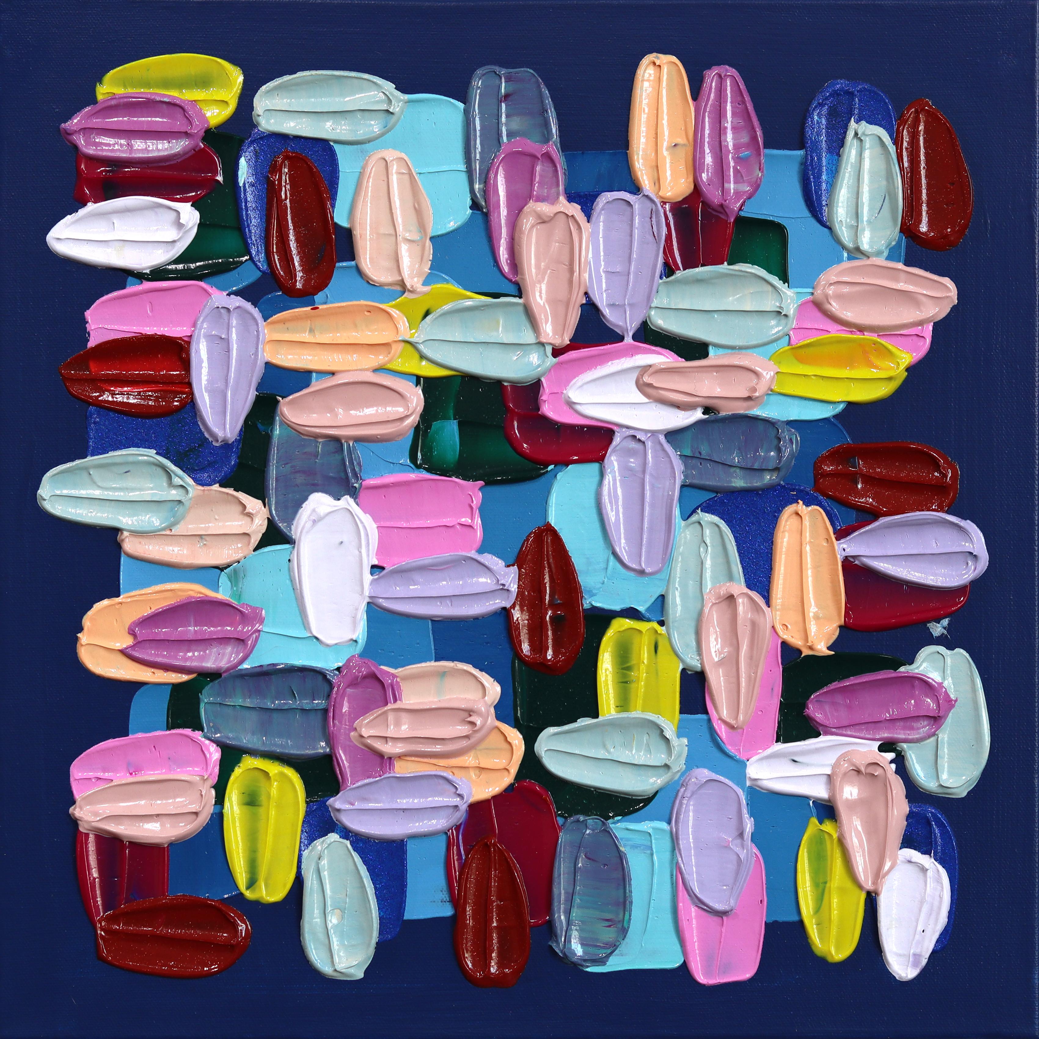 Shiri Phillips Abstract Painting – Großartig – Impasto: Dick aufgetragene Acrylfarbe, farbenfrohe, strukturierte abstrakte Kunstwerke