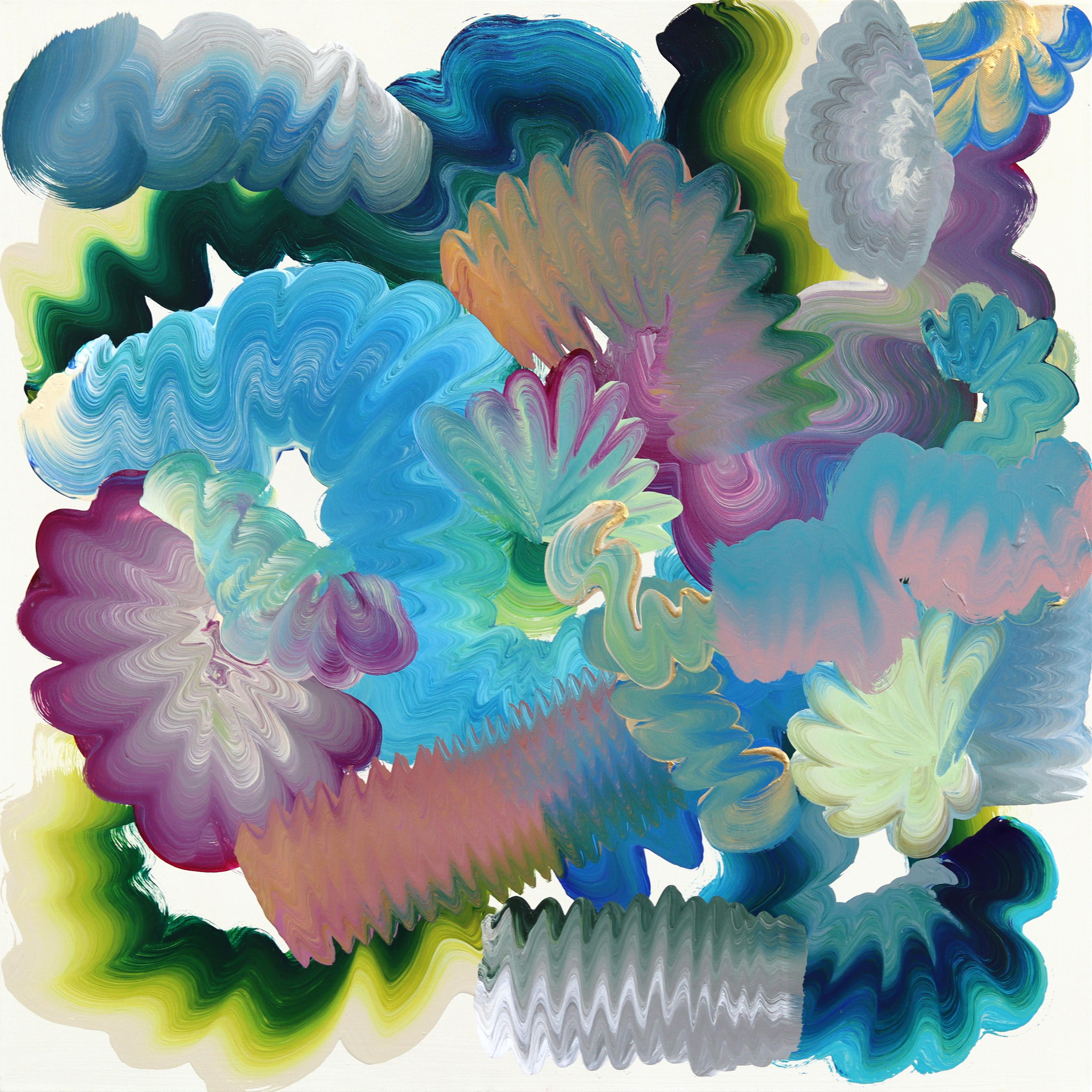 Blooming - Original Colorful Expressive Contemporary Abstract Artwork on Canvas