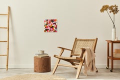 Bubblegum Pink - Thick Textured Raised Impasto Original Painting