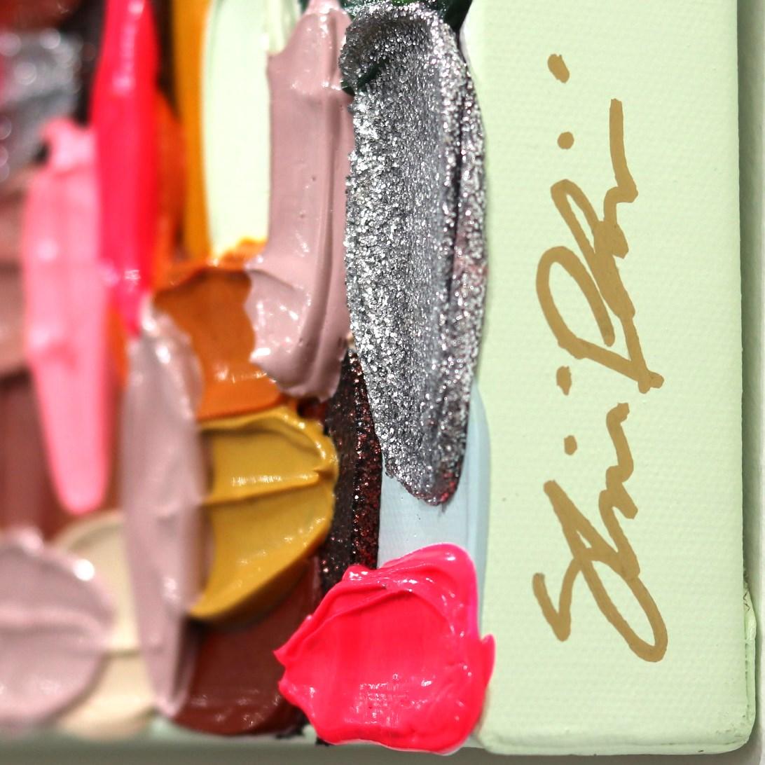 Bubblegum Pink - Impasto a rilievo con texture spessa Pittura originale 4