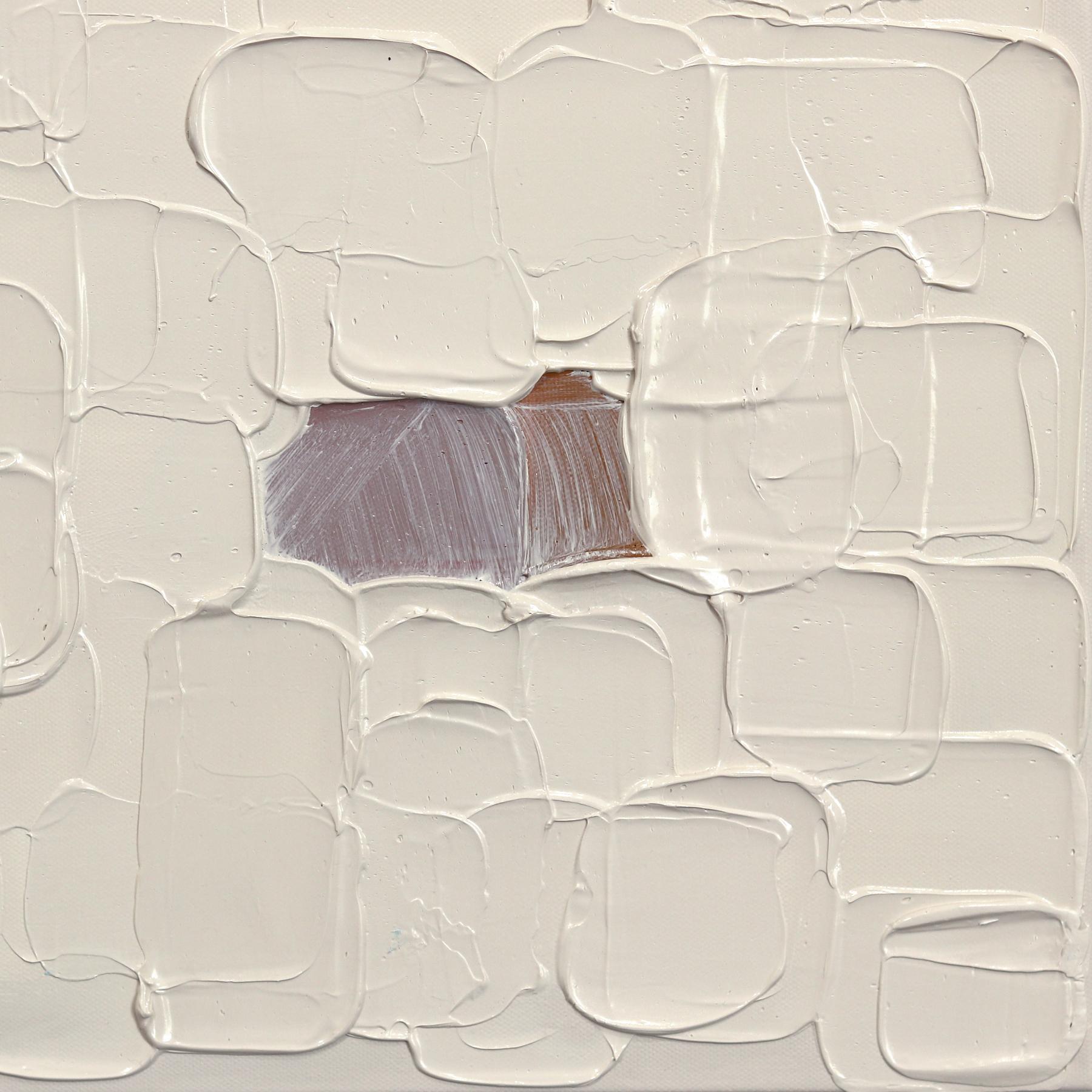 Bulles - Texture inspirée de l'empâtement Peinture abstraite épaisse aux accents roses en vente 5