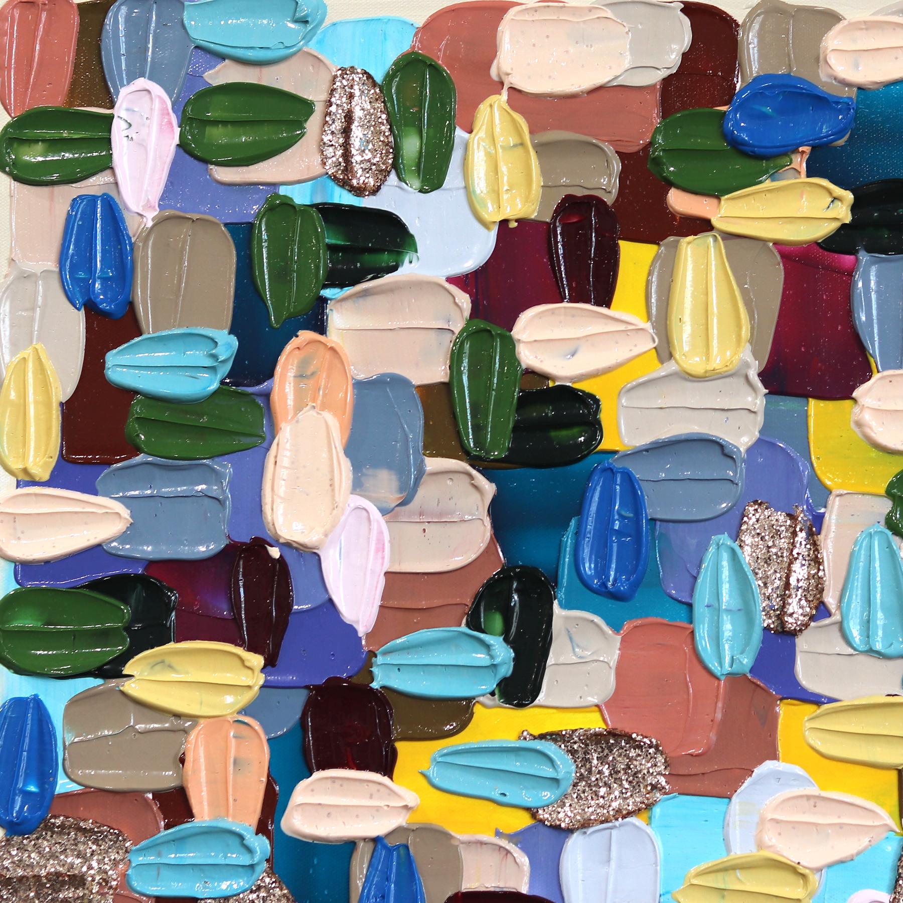 Le opere astratte dell'artista Shiri Phillips sono caratterizzate da pennellate di colori vivaci. I suoi dipinti sono ricchi di texture grazie alla stratificazione di colori acrilici in pennellate fluide. Ispirata dall'ambiente vibrante che ha