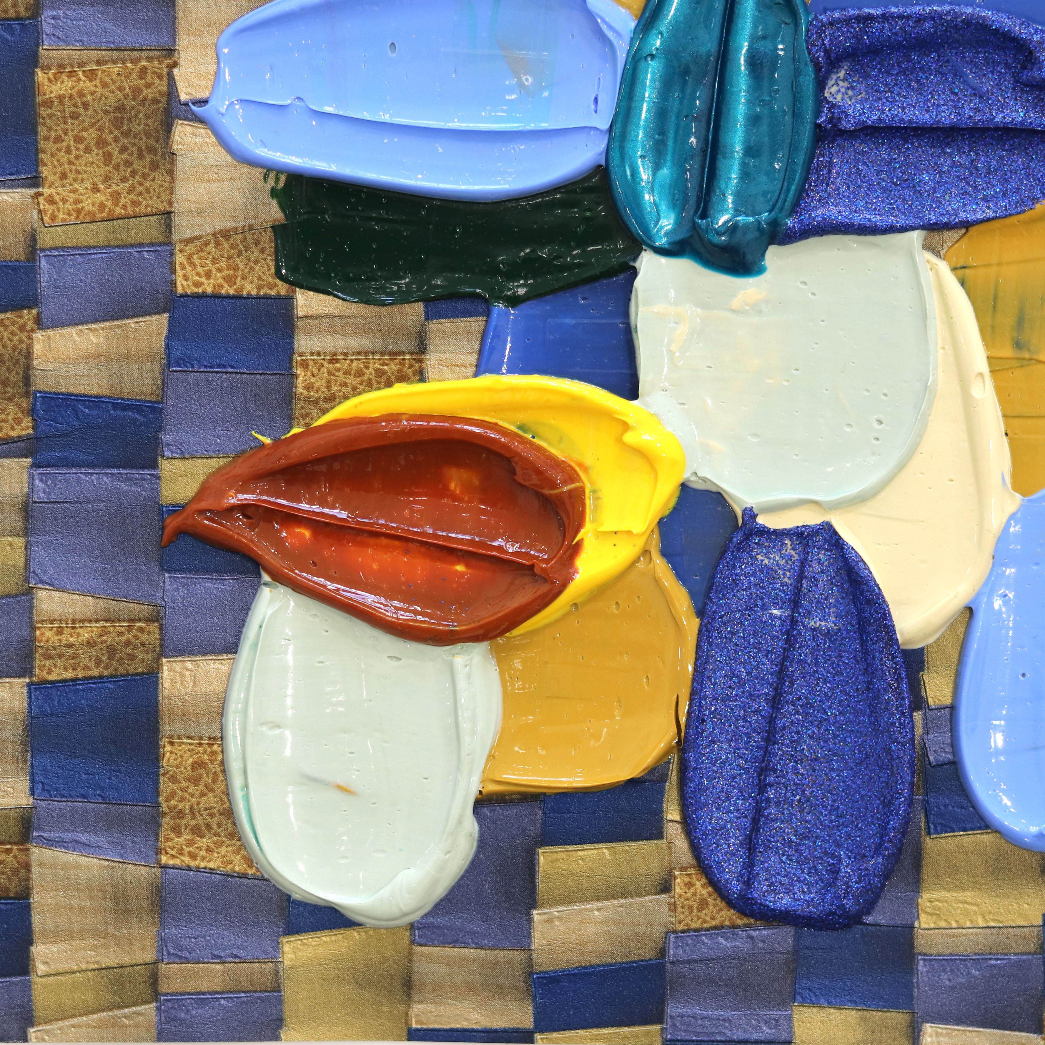 Impasto-painted strokes of bright colors are the framework of artist Shiri Phillips’ abstract artworks. Her paintings are flooded with texture through the layering of acrylic paint in fluent brushstrokes. Inspired by the vibrant surroundings she