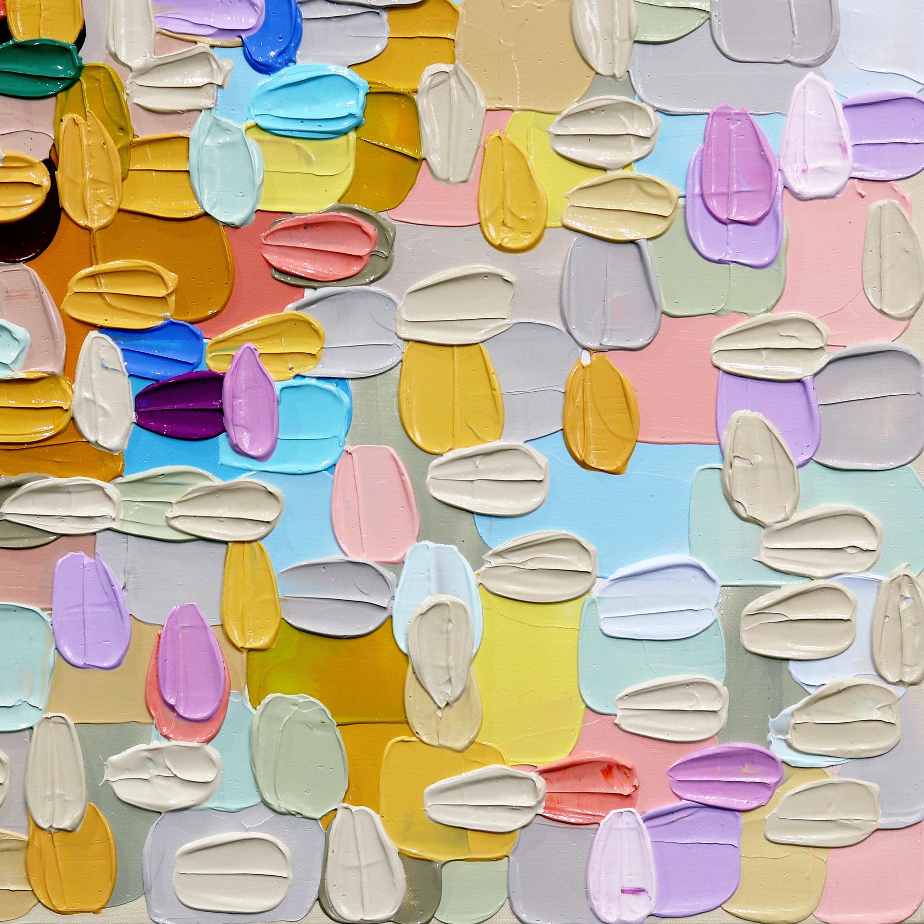 Cocoon -  Impasto di vernice spessa Pittura astratta colorata 2