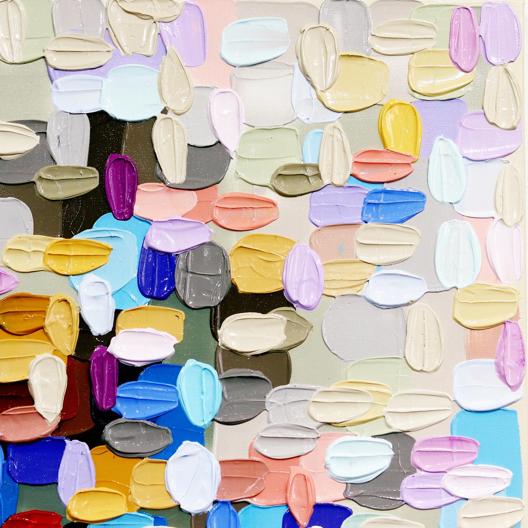 Cocoon -  Impasto di vernice spessa Pittura astratta colorata 5