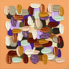 Une touche de couleur envoûtante – Peinture abstraite texturée à l’acrylique, technique de l’impasto