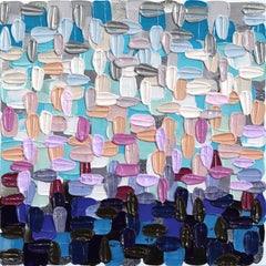 Dusk 2 - Original Impasto Inspired Acrylic Cool Tone Textured Abstract Painting