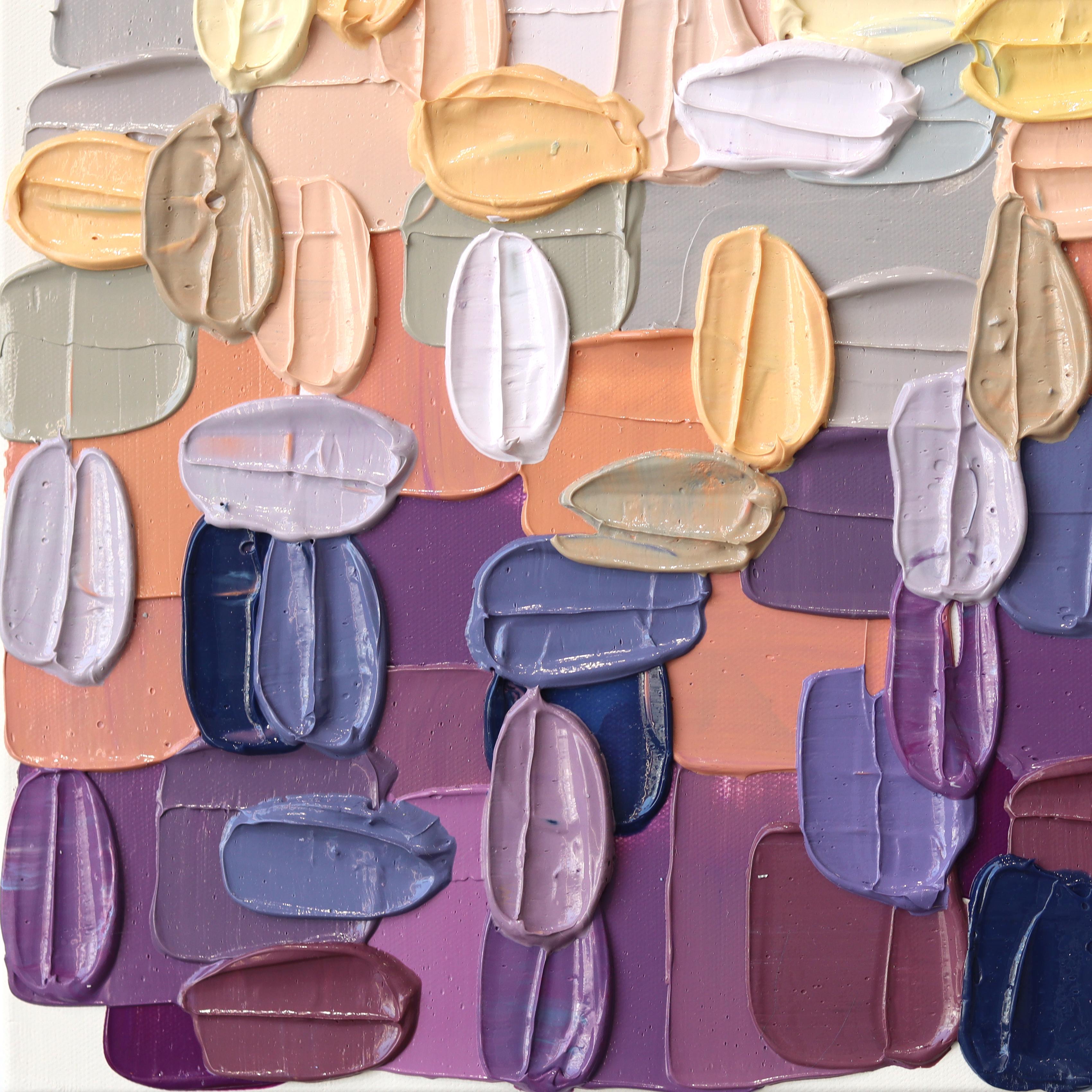 Früher Sonnenuntergang (Triptychon) -Große bunte Impasto inspirierte abstrakte Malerei (Abstrakt), Painting, von Shiri Phillips