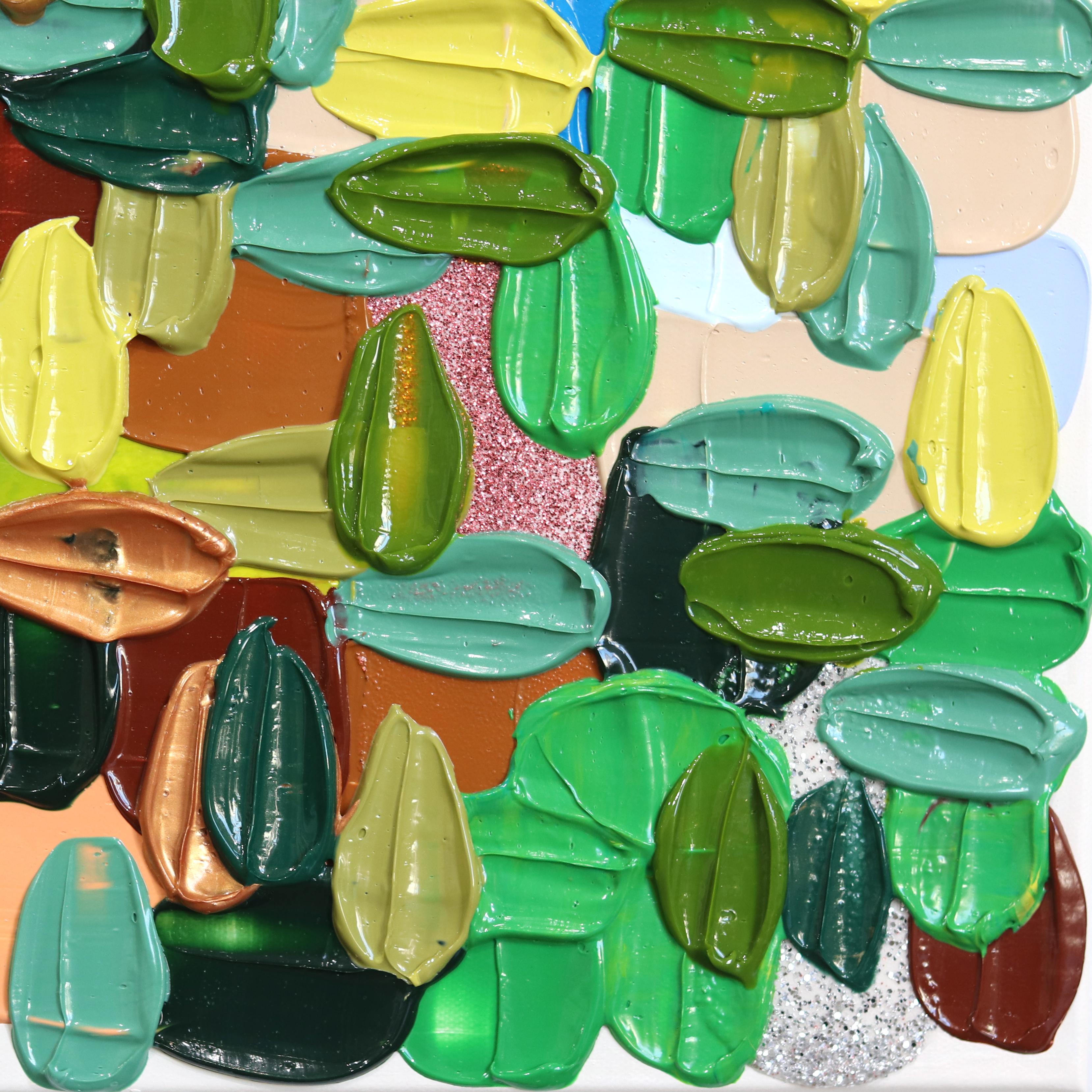 Le opere astratte dell'artista Shiri Phillips sono caratterizzate da pennellate di colori vivaci. I suoi dipinti sono ricchi di texture grazie alla stratificazione di colori acrilici in pennellate fluide. Ispirata dall'ambiente vibrante che ha
