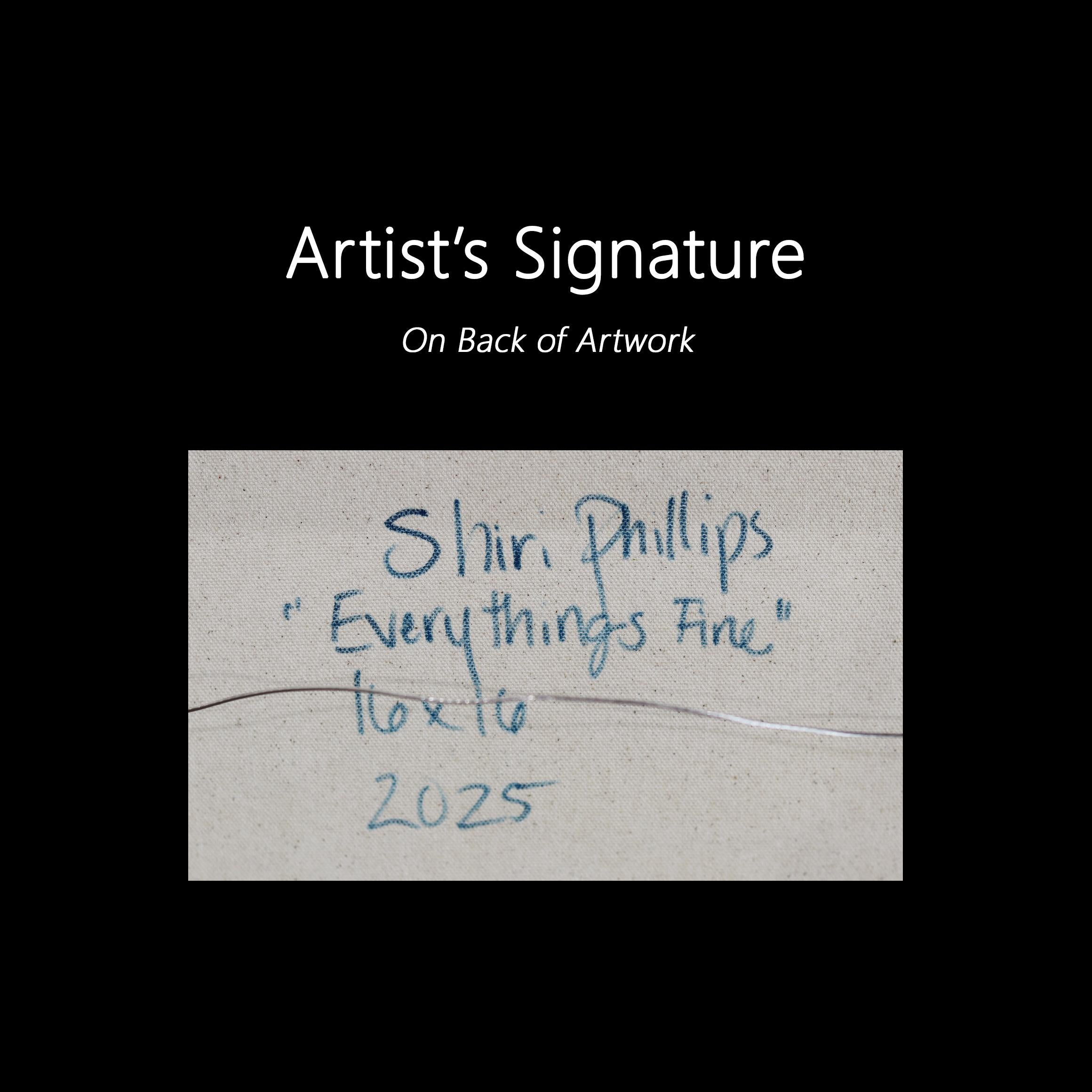 Everything's Fine - Impasto Blue Textural Thick Acrylic Paint Abstraktes Kunstwerk im Angebot 7