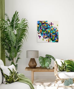 Head Over The Rest  - Impasto Thick Paint Colorful Abstract Painting