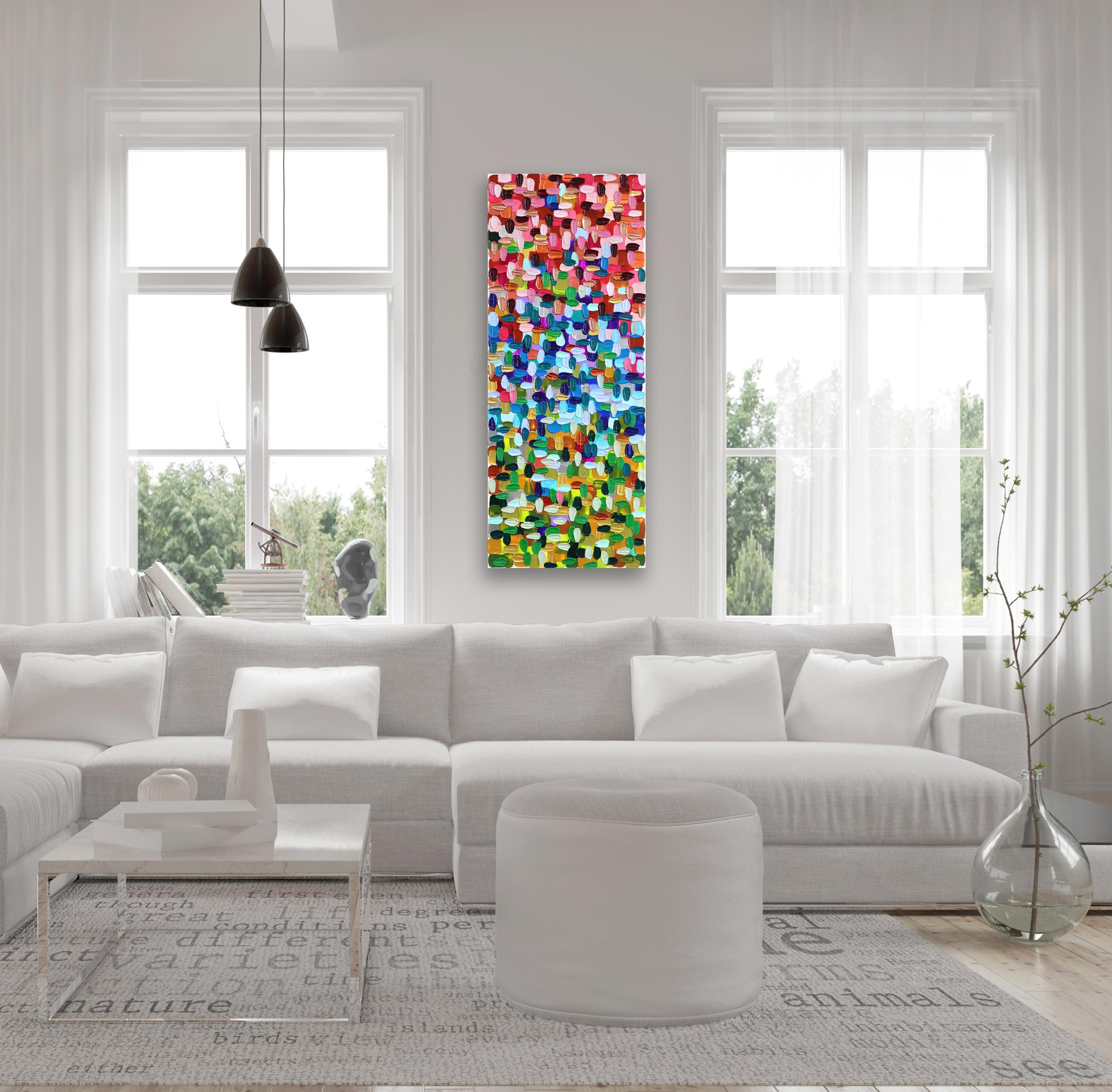 Cuore e anima - Pittura astratta di grandi dimensioni con colori spessi ispirati all'Impasto - Painting di Shiri Phillips