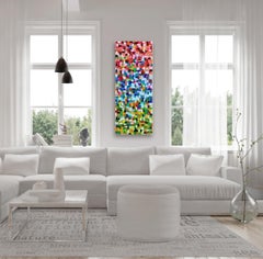 Heart and Soul - Large Impasto Inspired Colorful Thick Paint Abstract Painting