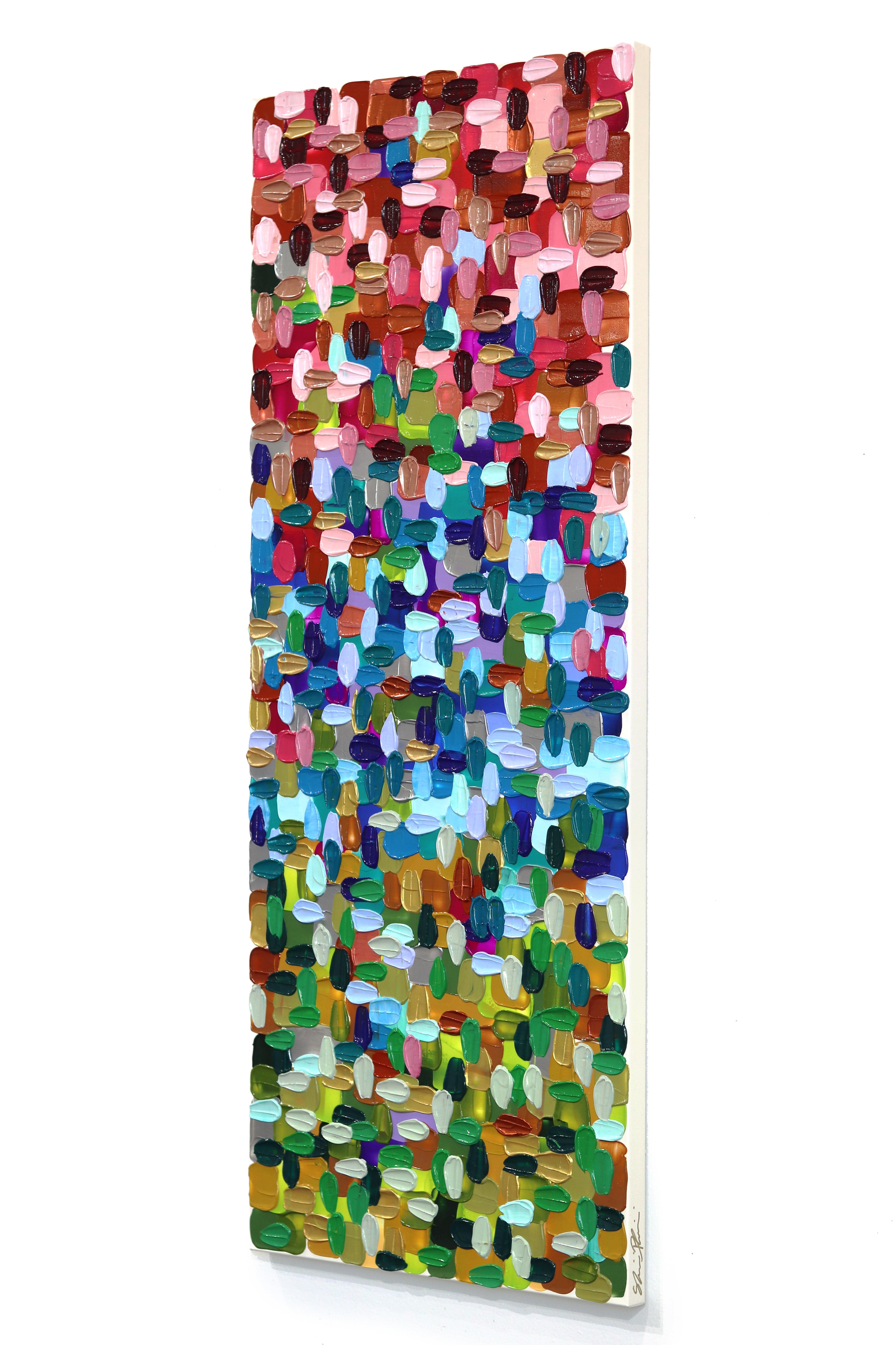 Cuore e anima - Pittura astratta di grandi dimensioni con colori spessi ispirati all'Impasto - Abstract Painting Beige di Shiri Phillips