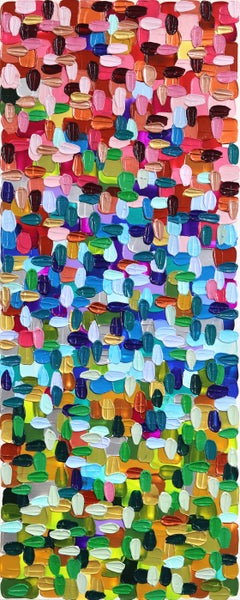 Heart and Soul - Grande peinture abstraite colorée inspirée des empâtements