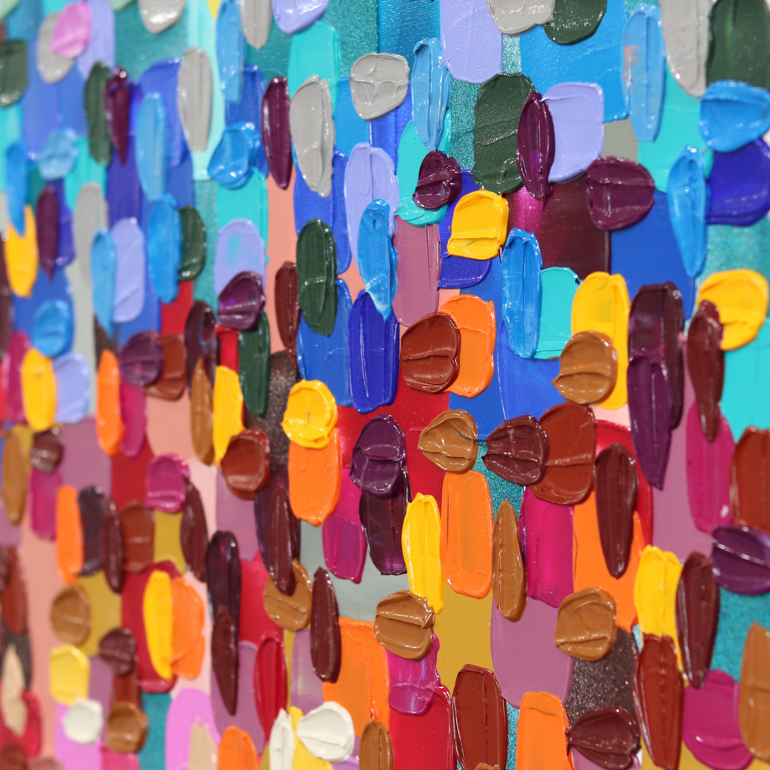 Die abstrakten Kunstwerke der Künstlerin Shiri Phillips sind mit pastos gemalten Strichen in leuchtenden Farben gestaltet. Ihre Bilder sind durch die Schichtung von Acrylfarbe in fließenden Pinselstrichen mit Textur überflutet. Inspiriert von der