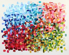 „In Bloom“ – Impasto Dickes, farbenfrohes, abstraktes Gemälde