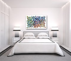 In The Loop - Large Scale Color Drenched Impasto Textural Abstract Painting