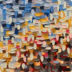 Nevica - Pittura astratta colorata con colori ad impasto