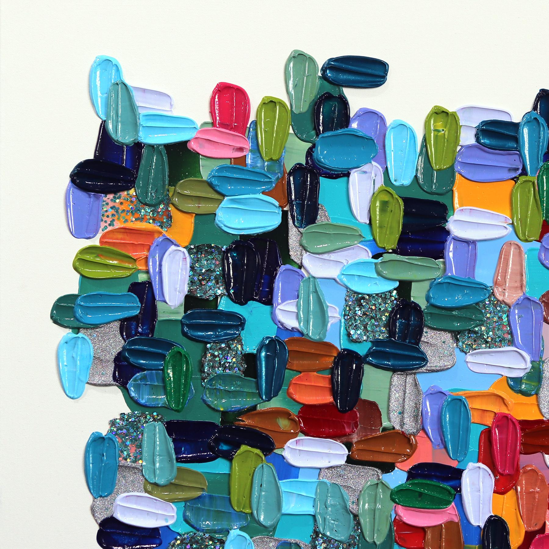 Die abstrakten Kunstwerke der Künstlerin Shiri Phillips sind mit pastos gemalten Strichen in leuchtenden Farben gestaltet. Ihre Bilder sind durch die Schichtung von Acrylfarbe in fließenden Pinselstrichen mit Textur überflutet. Inspiriert von der