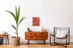 Lipstick Pink - Colorful Original Thick Paint Impasto Artwork Red Tones