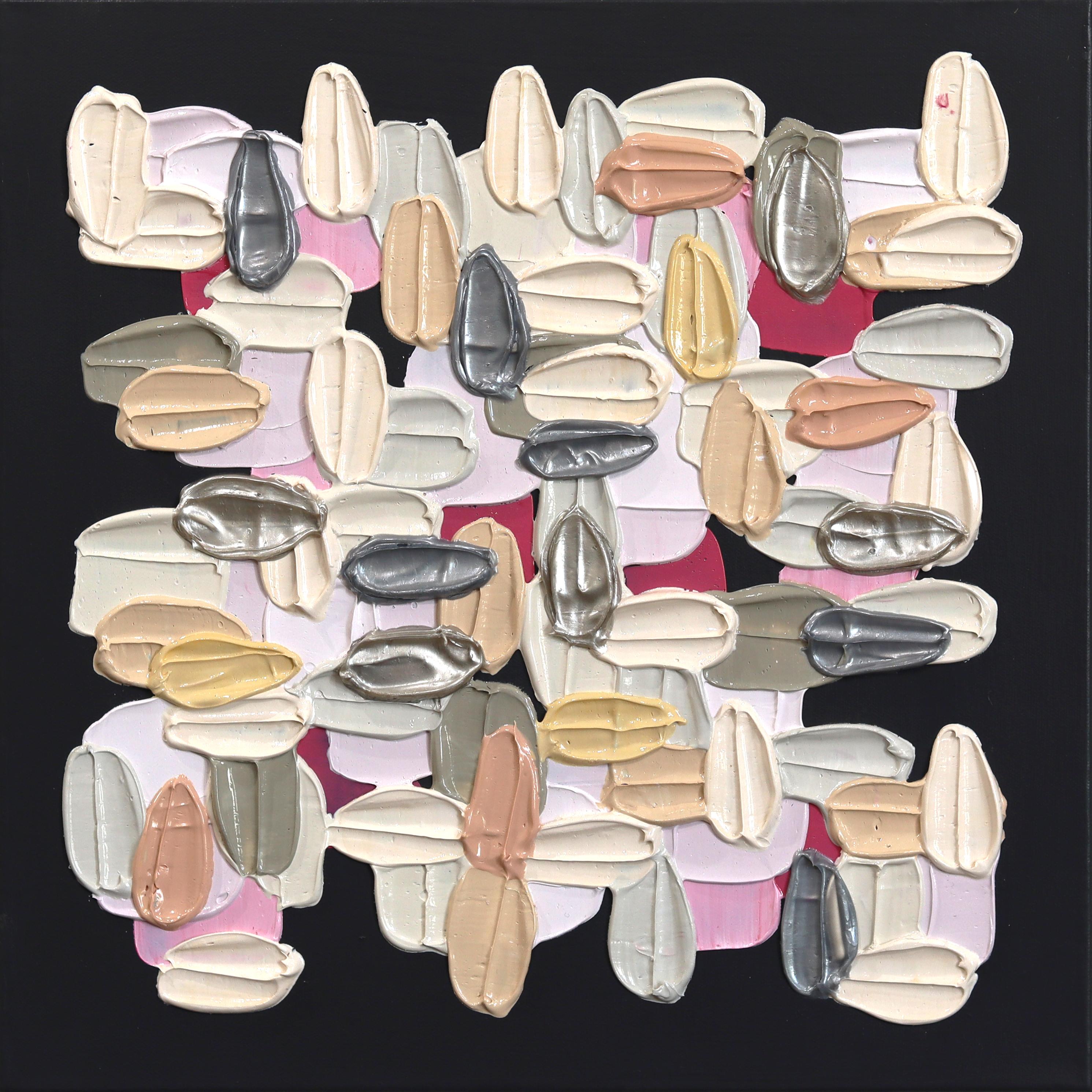 Memory - Muted Color Impasto Inspired Textural Thick Paint Abstract Painting