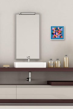 My Love For Color - Impasto Thick Paint Abstract Painting with White Frame