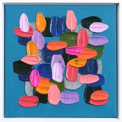 Il mio amore per il colore - Pittura astratta con cornice Whiting