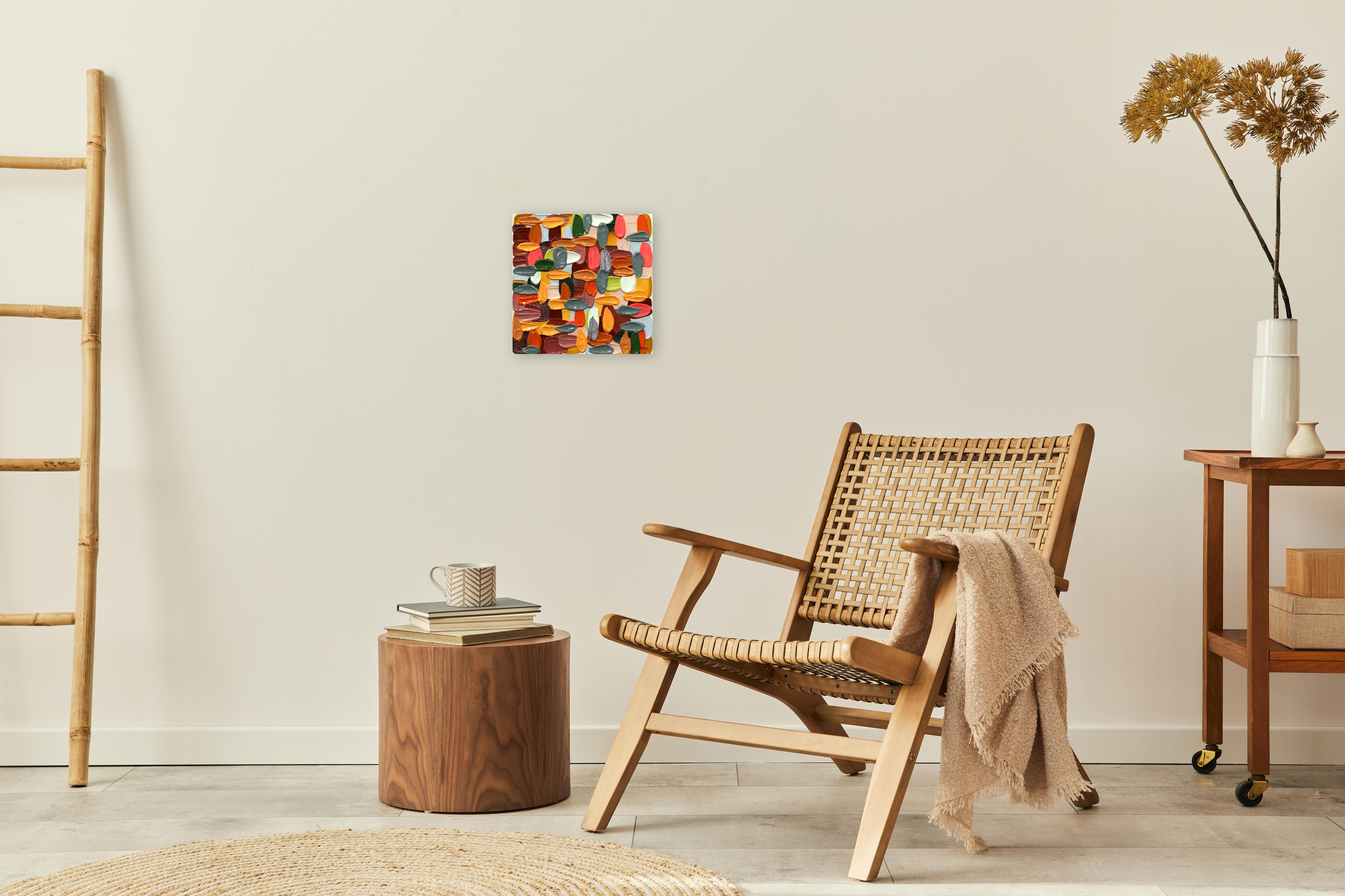 Nectar - Textural Original Abstract Colorful Earthtone Painting For Sale 2