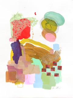 Pastel neón - Pintura abstracta de colores sobre papel