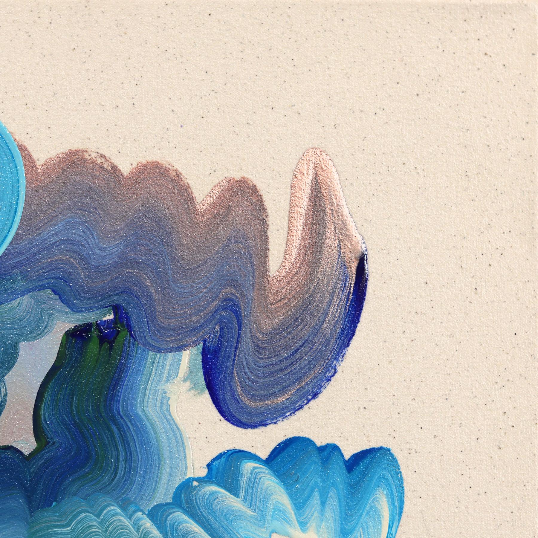 New Somethings - Colorful Expressive Contemporary Abstract Painting on Canvas For Sale 4