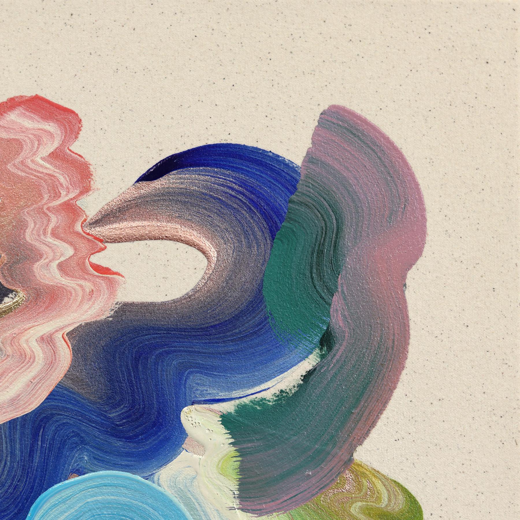 Newness - Original Colorful Expressive Contemporary Abstract Artwork on Canvas For Sale 3